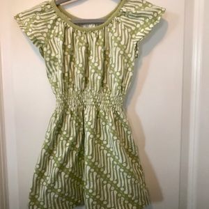 5/$25 kids: Tea dress, green/white, spring, size 2